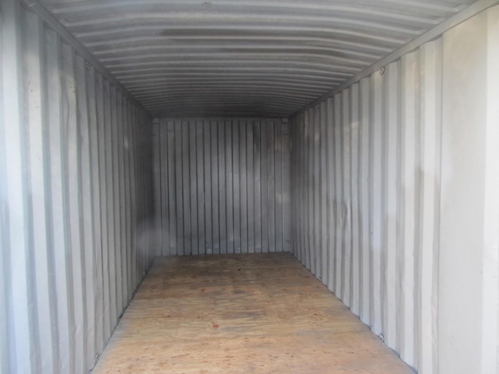 Inside a storage container