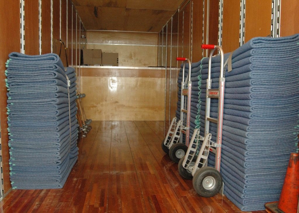 Moving supplies loaded in a truck
