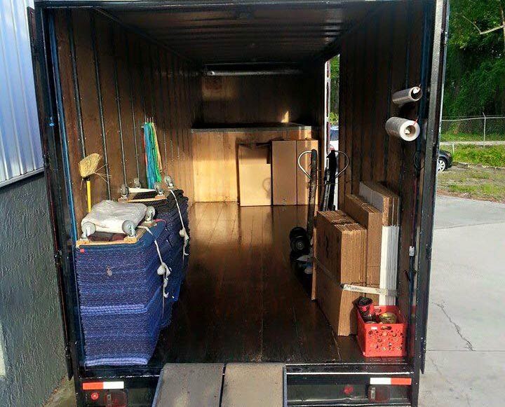 Storage truck interior